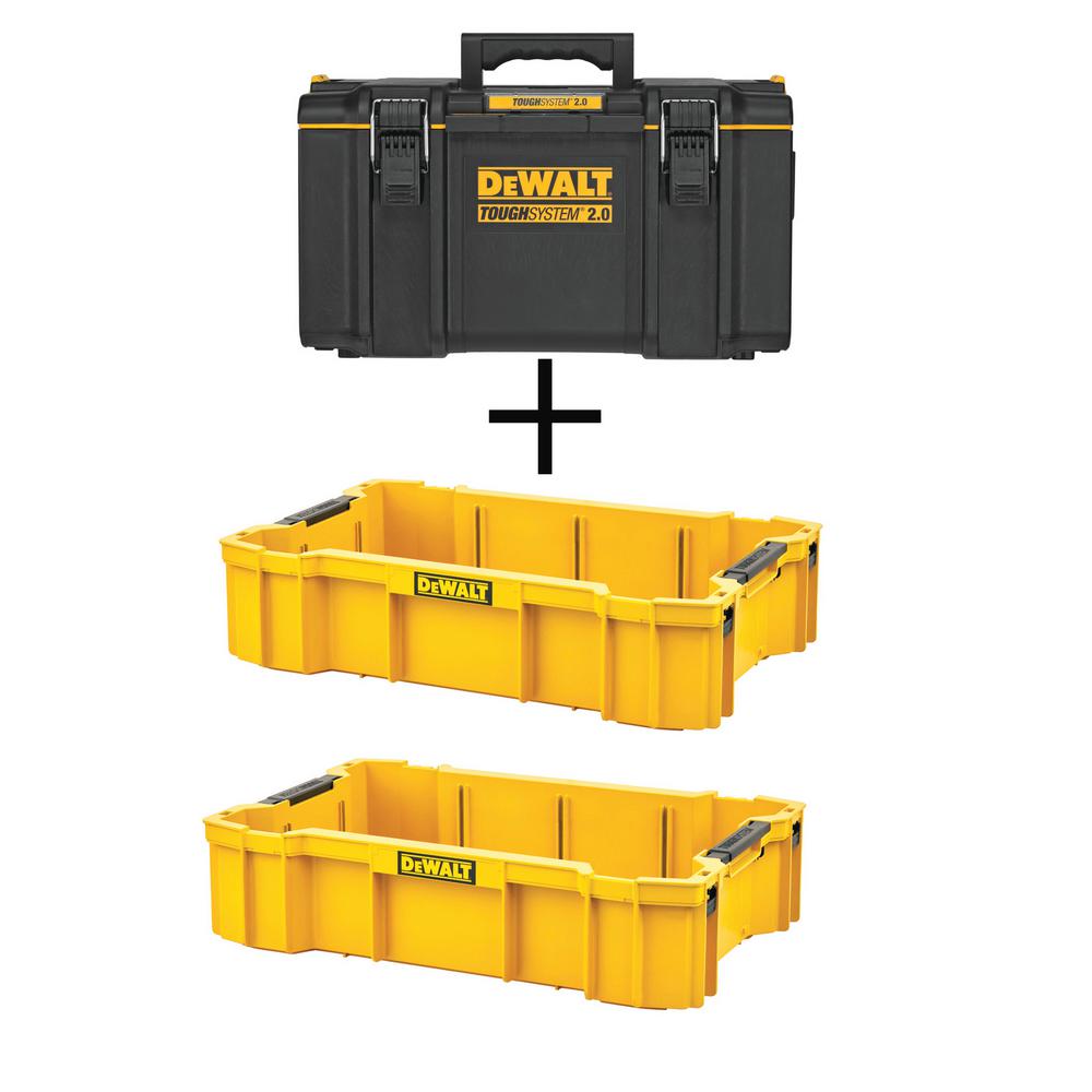 DEWALT TOUGHSYSTEM 2.0 22 in. Medium Tool Box with (2) TOUGHSYSTEM 2.0