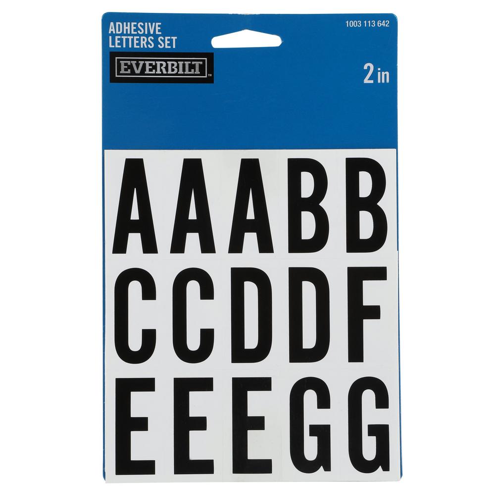 5 Characters 2 inch 50mm high Self-adhesive vinyl stick on letters /& numbers