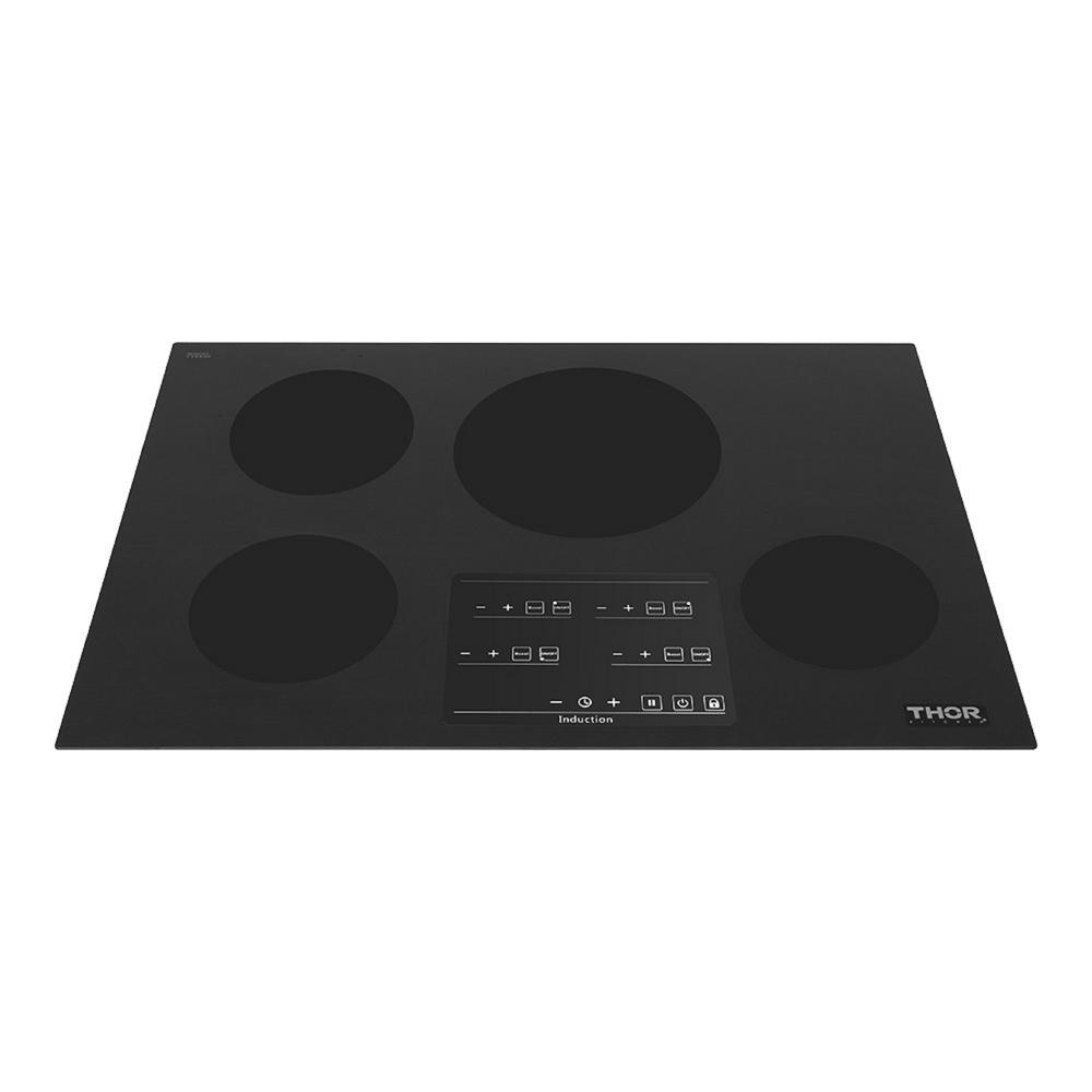 Thor Kitchen 30 In Glass Induction Cooktop In Black With 4
