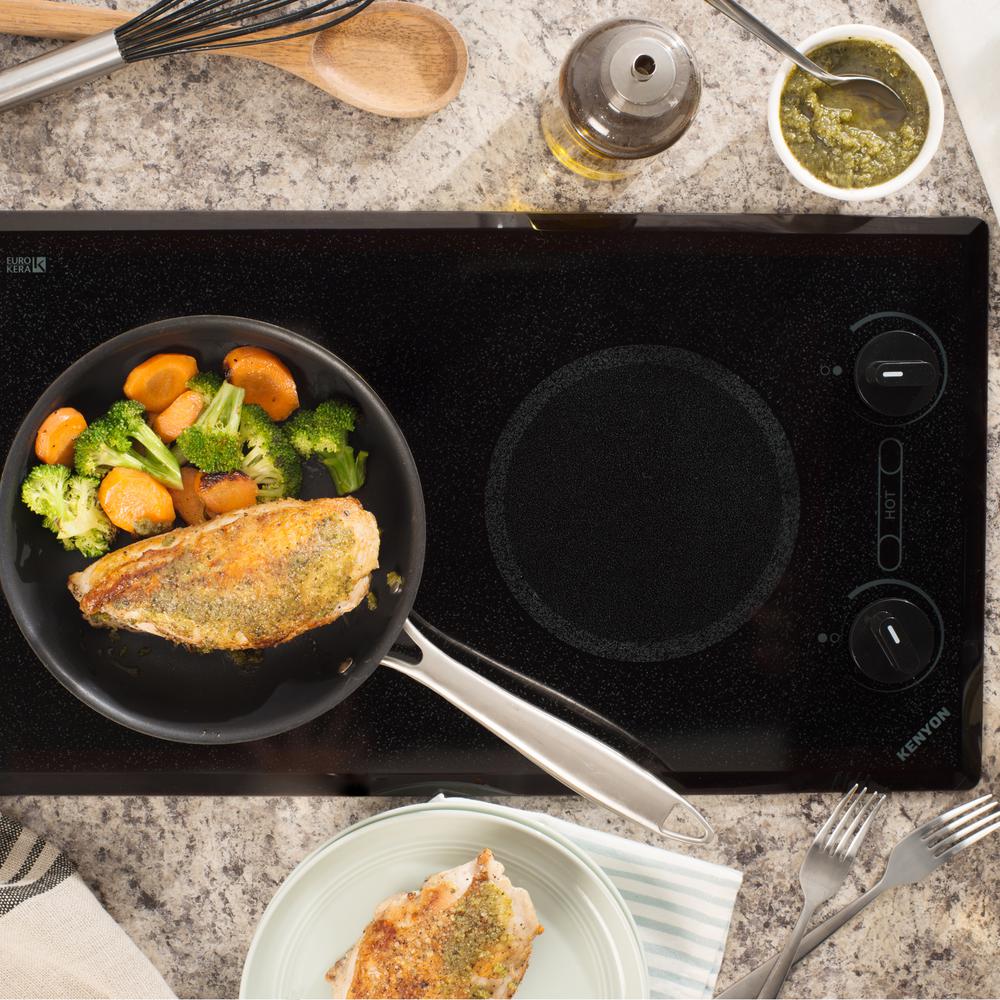 Kenyon Mediterranean 12 in. Radiant Electric Cooktop in Speckled Black