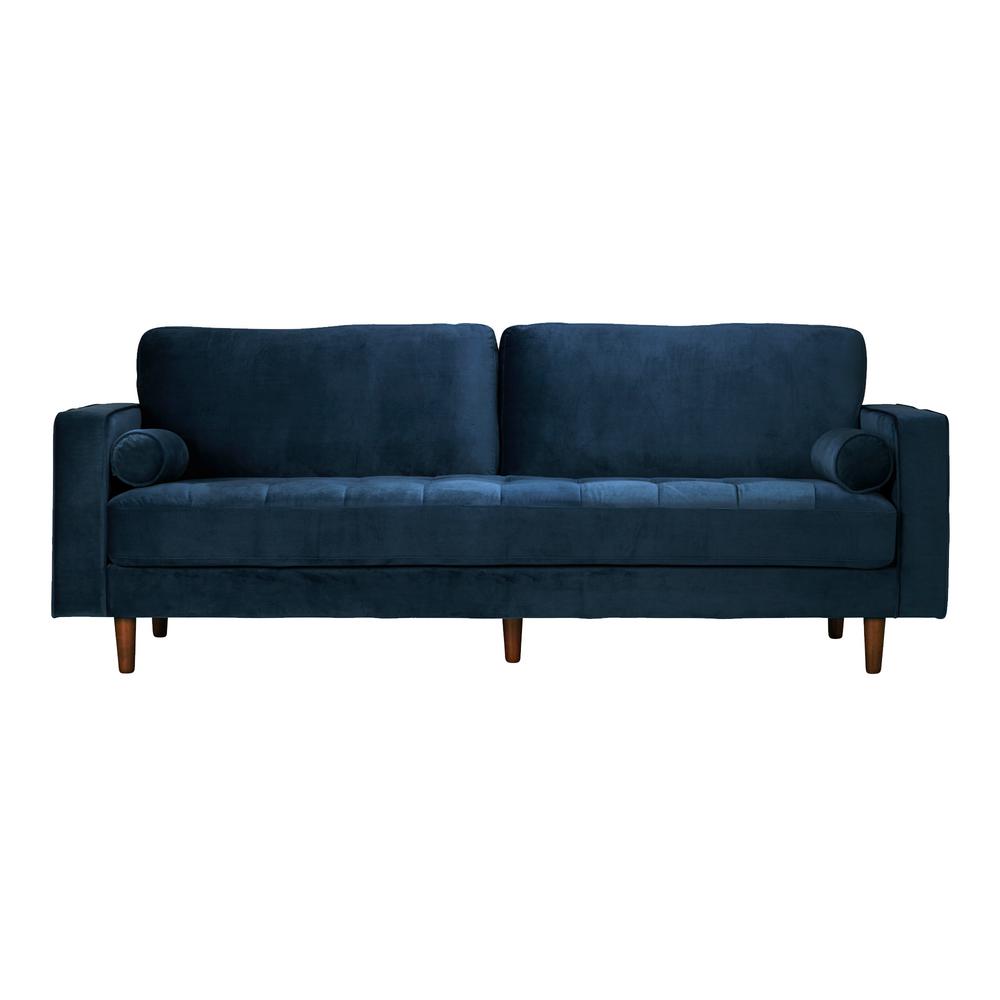Poly and Bark Inga Space Blue Velvet SofaHD349BLU The Home Depot