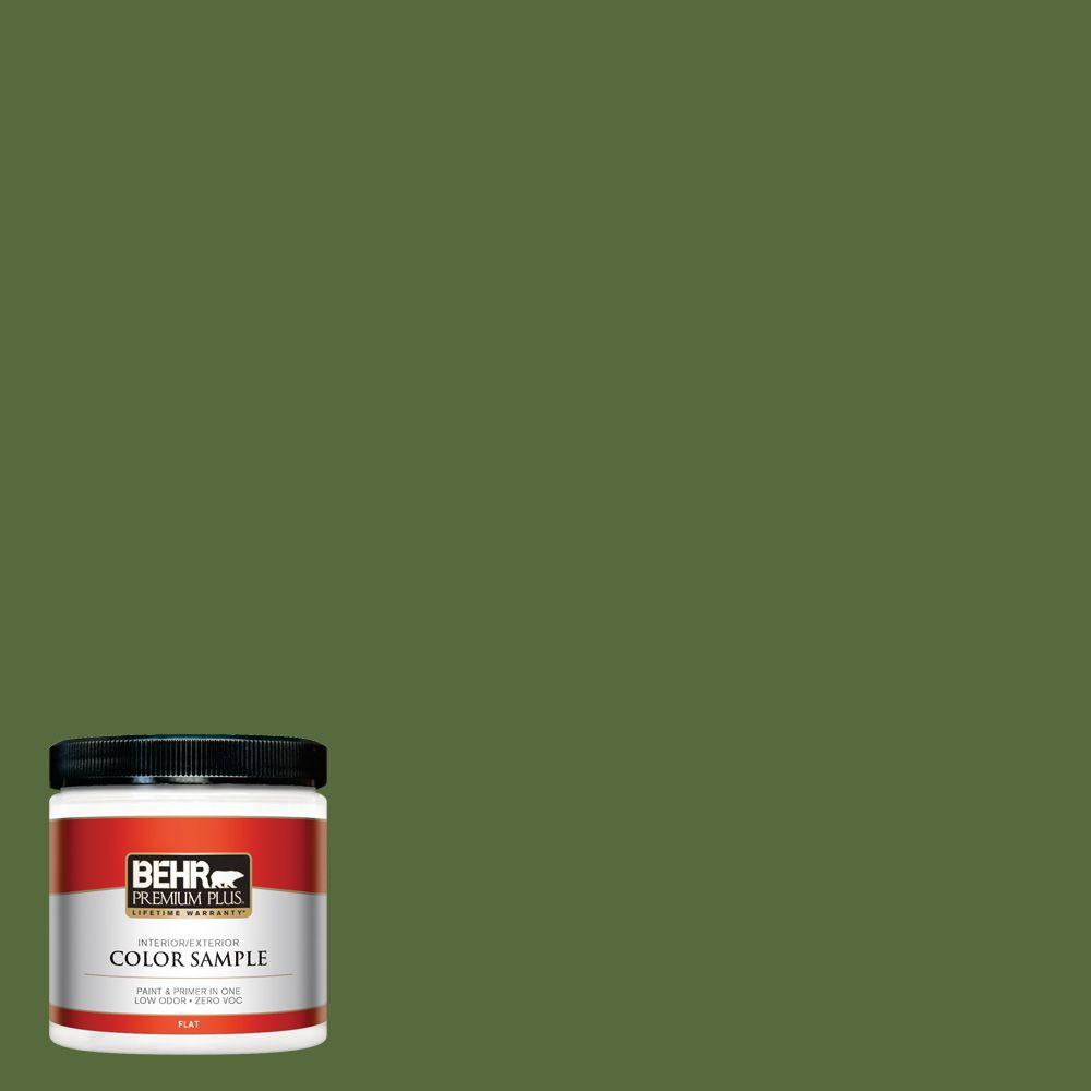 Behr Premium Plus 8 Oz 410d 7 Mountain Forest Flat Interior 410d 7 Mountain Forest Flat Interior Exterior Paint And Primer In One Sample