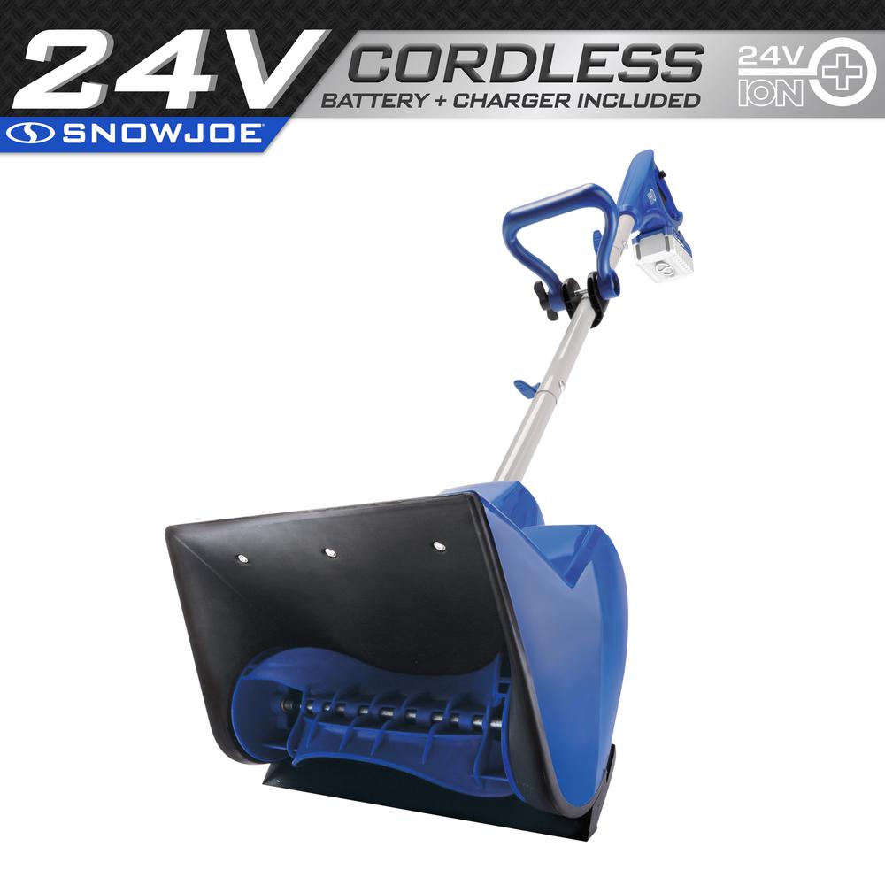 Snow Joe 11 in. 24-Volt Cordless Electric Snow Shovel Kit with 4.0 Ah Battery   Charger