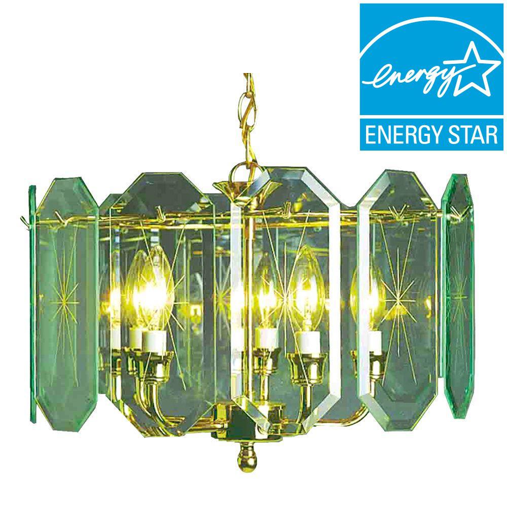Imax Lenor 5 Light Polish Brass Incandescent Ceiling Chandelier Imax Lenor 5 Light Polish Brass Incandescent Ceiling Chandelier