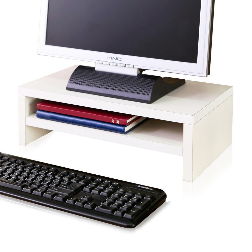 Way Basics Zboard Eco White 2 Shelf Computer Monitor Stand Wb Way Basics Zboard Eco White 2 Shelf Computer Monitor Stand