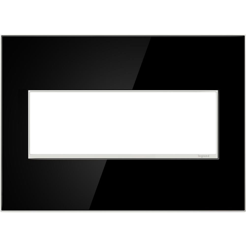 Legrand adorne 3Gang 3 Module Wall Plate, Mirror BlackAWM3GMB4 The