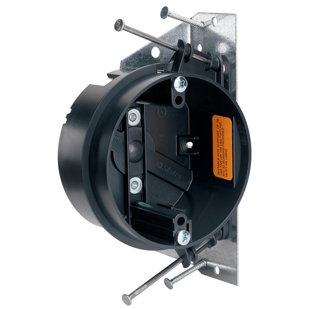 Slater New Work Plastic 1 Gang Round Ceiling Box S109fan The