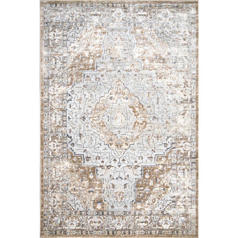 nuLOOM Vintage Medallion Thea Beige 9 ft. x 12 ft. Area RugLPCY01A