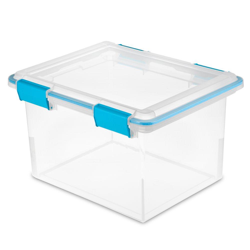 Sterilite Storage Organization The Home Depot Gasket 32 Qt Storage Box