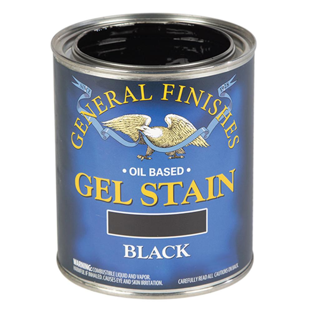 General Finishes 1 Qt Black Oil Based Interior Wood Gel Stain Gf