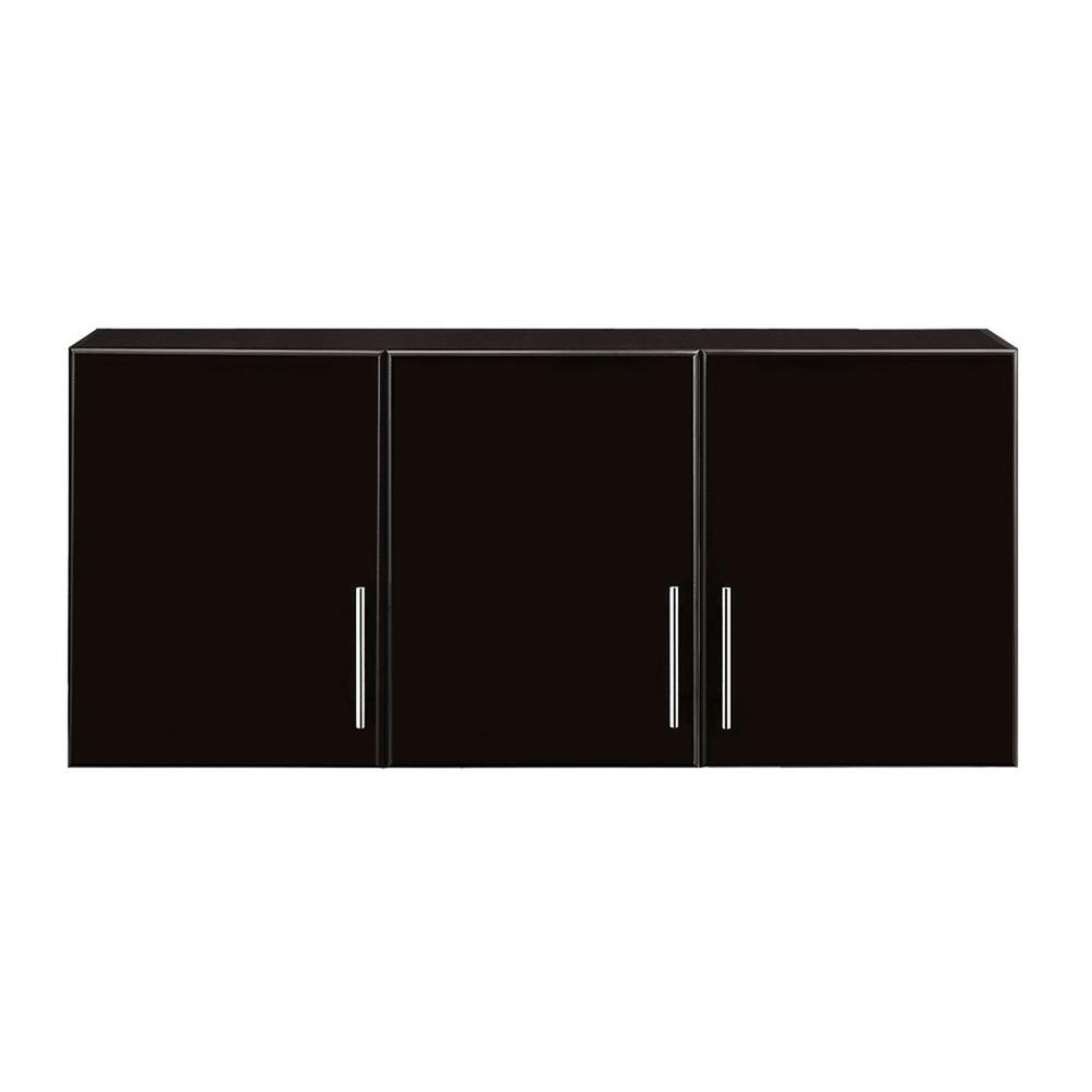 Hampton Bay 12 In D X 54 W 24 H 3 Door Wall Cabinet Wood Closet System Espresso