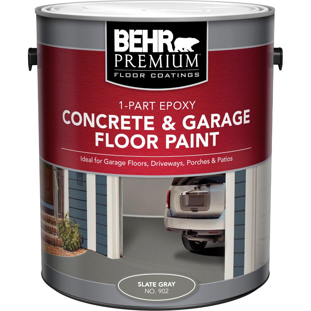 Slate Gray Paint Colors The Home Depot 902 Slate Gray 1 Part Epoxy Concrete And Garage Floor Paint