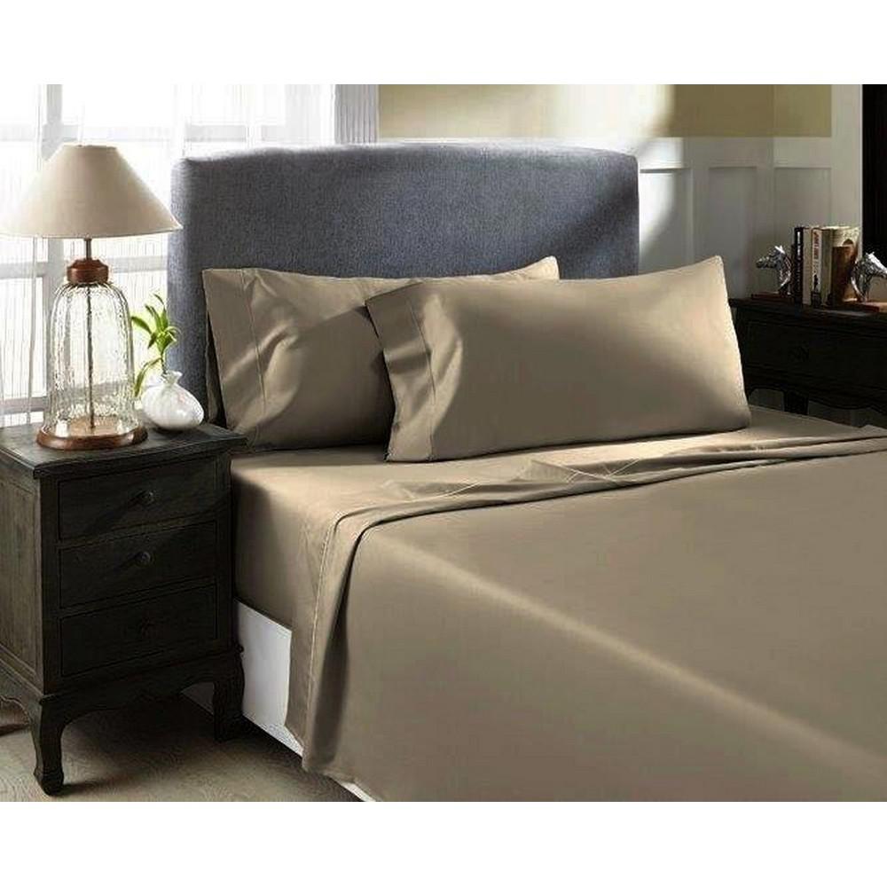 Devonshire Collection Of Nottingham Warm Taupe T1200 Solid Combed Devonshire Collection Of Nottingham Warm Taupe T1200 Solid Combed Cotton Sa King Sheet Set T1200k Pl Wmtp The Home Depot