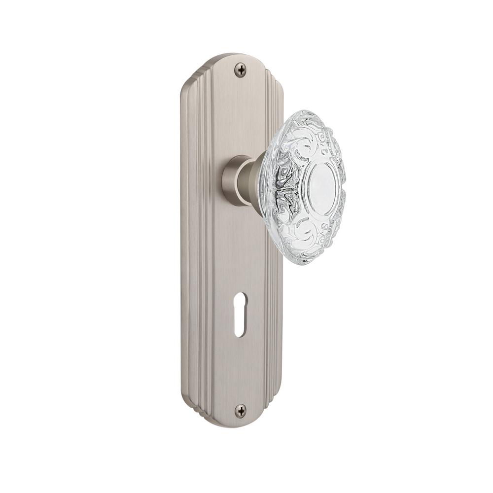 Nostalgic Warehouse Deco Plate Satin Nickel Double Dummy With