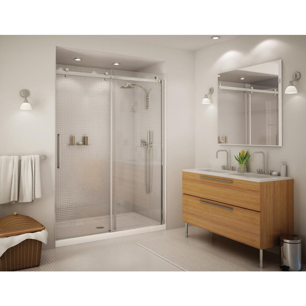Aquatic Alpine 56.5 in. 59 in. x 75 in. Frameless Sliding Shower Door