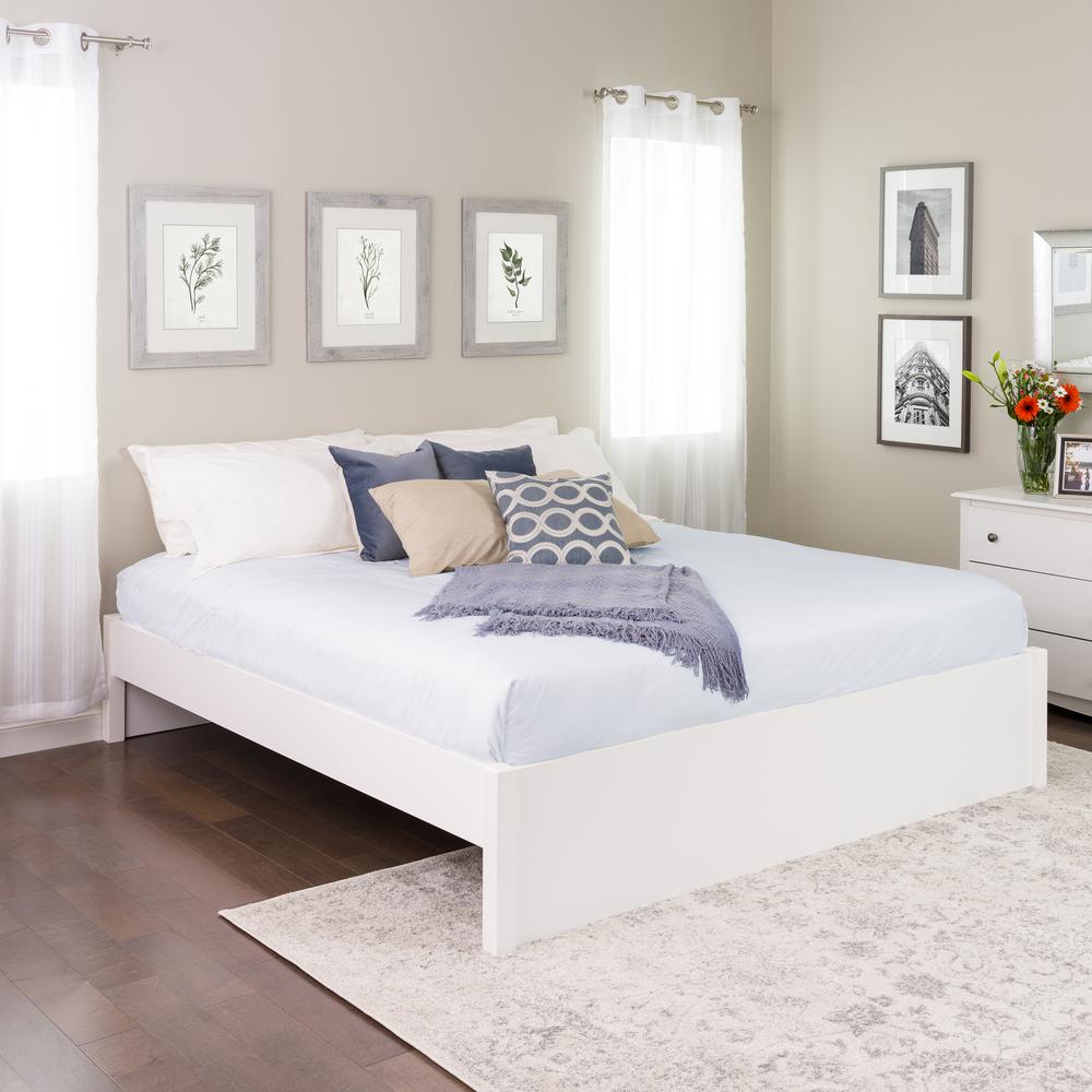 King Four Poster White Beds Headboards Bedroom Furniture Select White King 4 Post Platform Bed