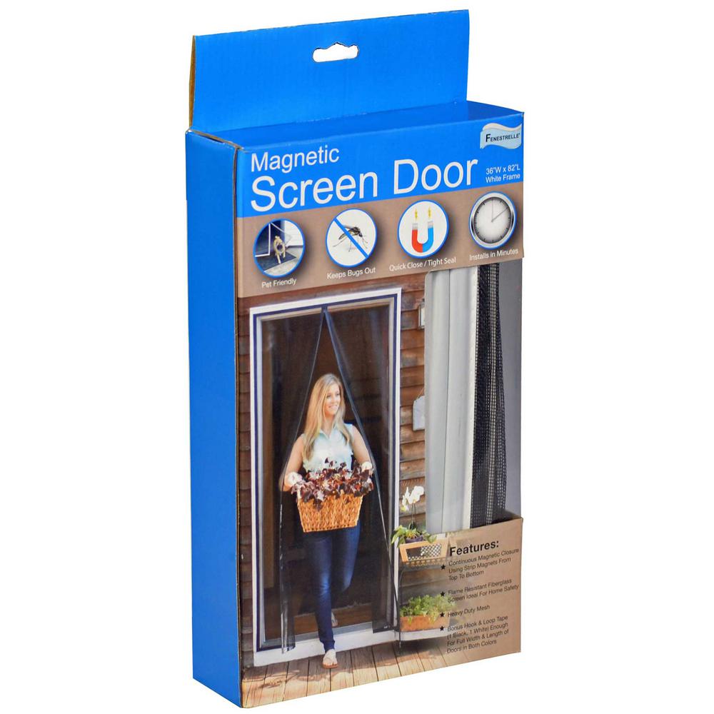 screen fenestrelle trim fiberglass magnetic opening door center doors