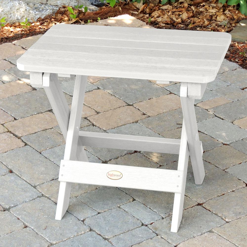 White Highwood Folding Adirondack Side Table