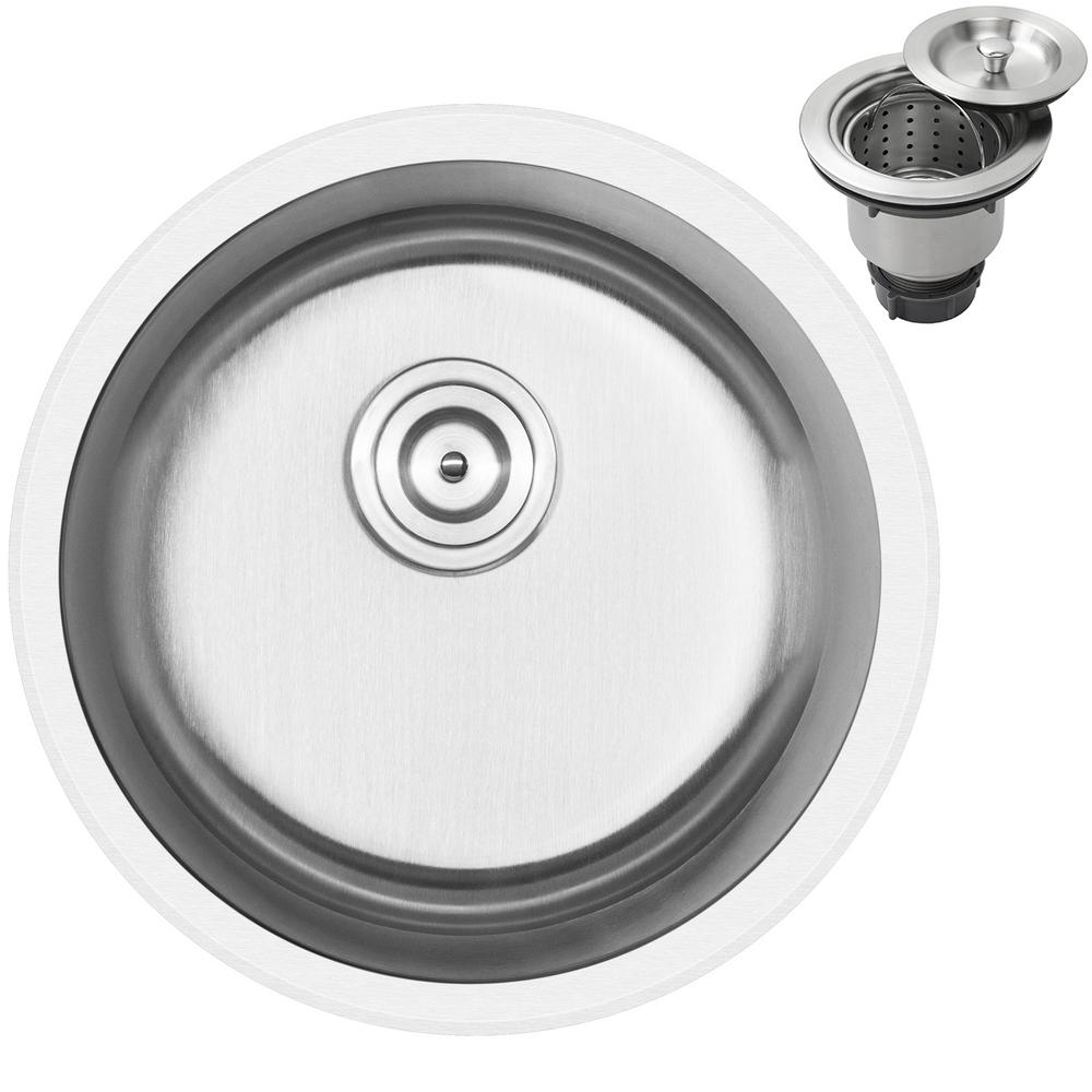 Ticor Haven Dual Mount 16 Gauge Stainless Steel 18 25 In Single Basin Kitchen And Bar Sink With Basket Strainer