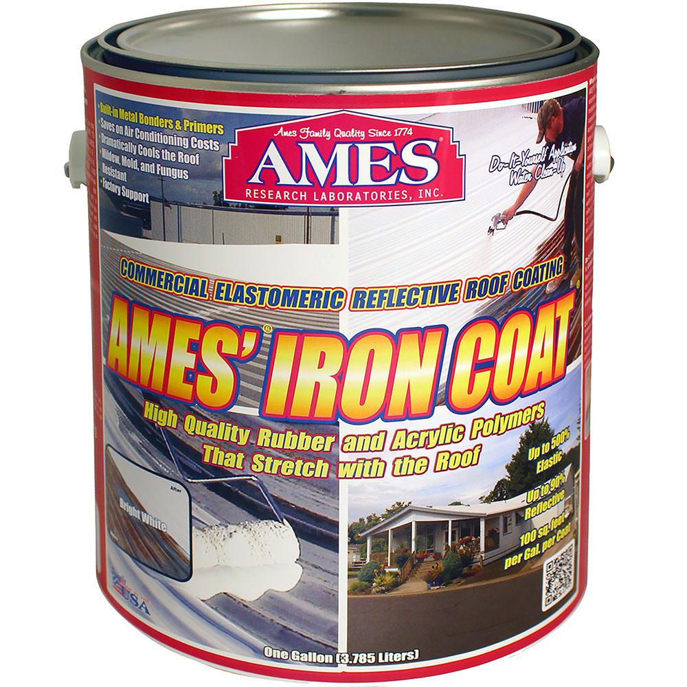 Ames 1 Gal. White Iron Coat Superior Metal Reflective Roof ...