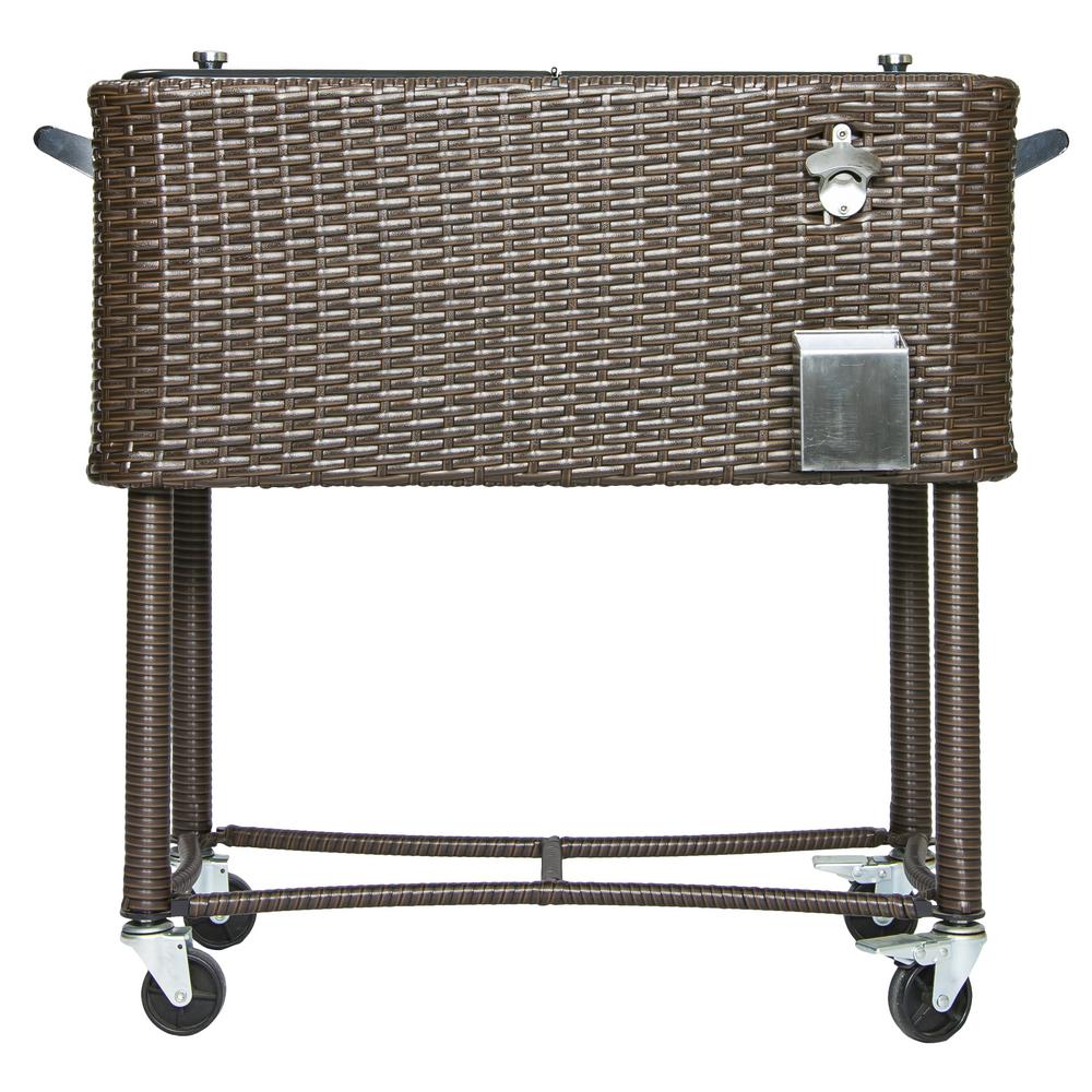 Coolers Tailgating The Home Depot 80 Qt Wicker Patio Rolling Cooler