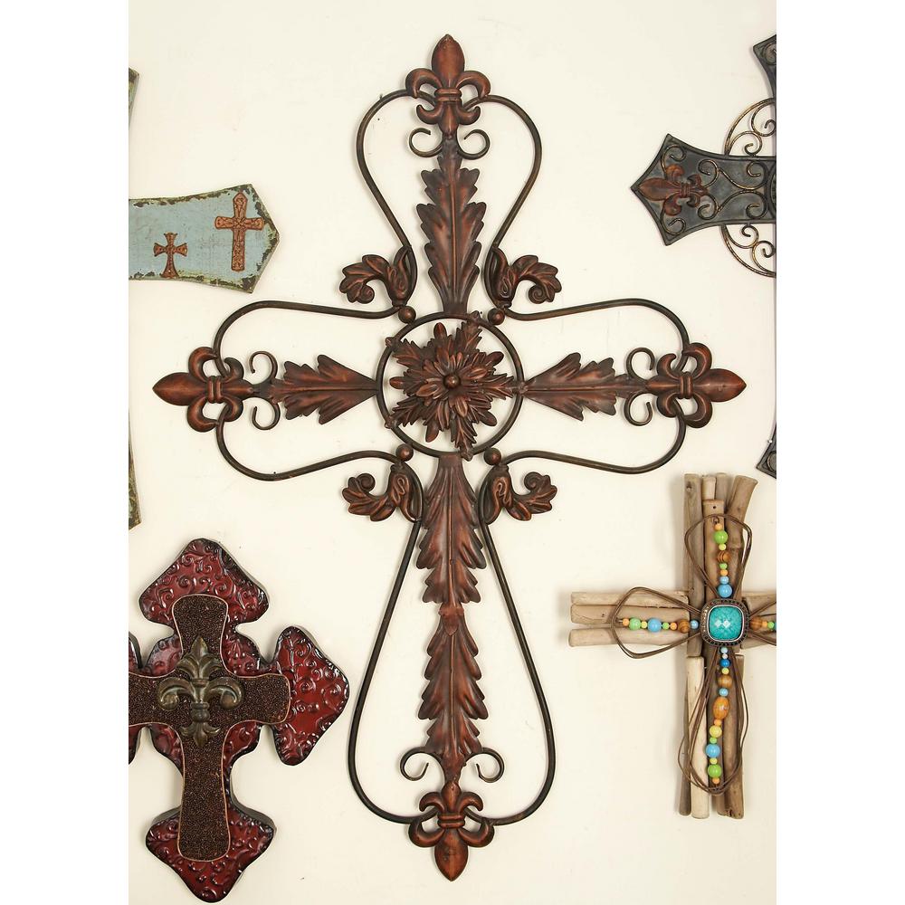 Litton Lane 37 In X 26 Clic Iron Cross Wall Decor 22771 Clic Iron Cross Wall Decor