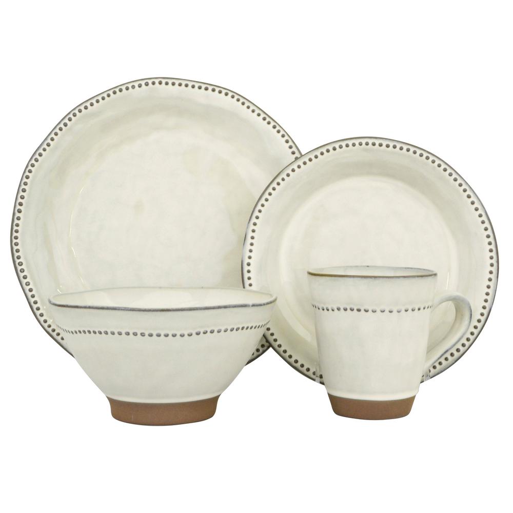 Sango Cyprus White 16Piece Dinnerware Set3583WH800ACM22 The Home Depot