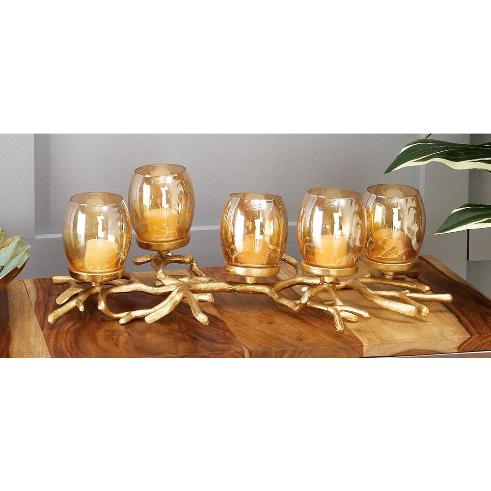 5 glass candle holder