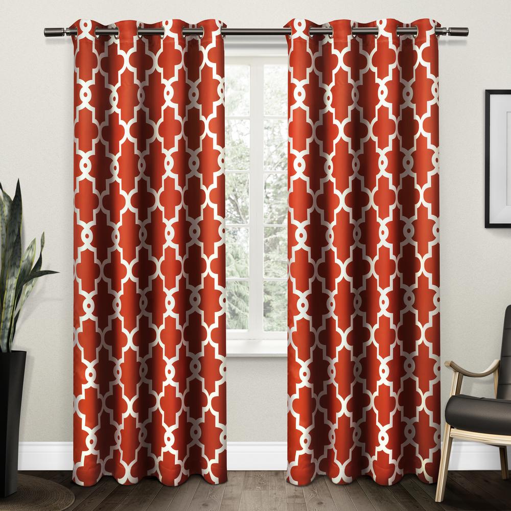 Orange Curtains Drapes Window Treatments The Home Depot