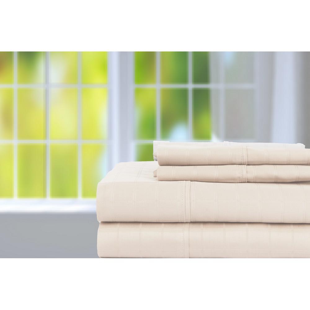 PERTHSHIRE Platinum 4-Piece Ash Solid 380 Thread Count Cotton Queen Sheet Set, Grey was $165.99 now $66.39 (60.0% off)