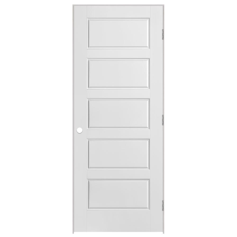 Masonite 32 In X 80 In Solidoor Riverside 5 Panel Solid Core