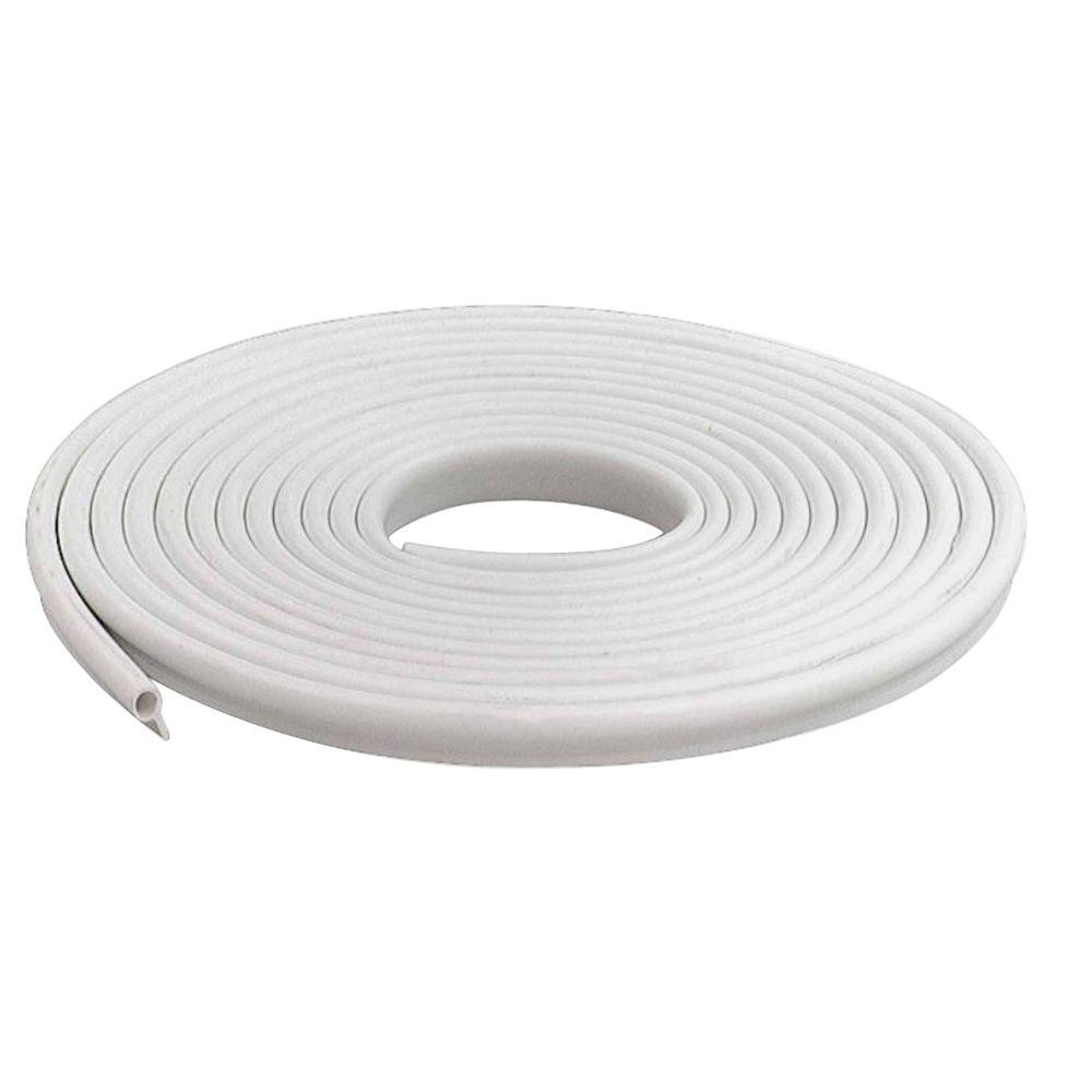 MD Building Products 1/2 in. x 17 ft. White Vinyl Gasket Weatherstrip
