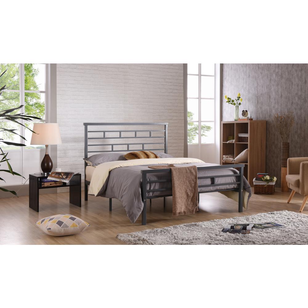 Hodedah Grey Twin Platform Bed Hi823 The Home Depot Grey Twin Platform Bed