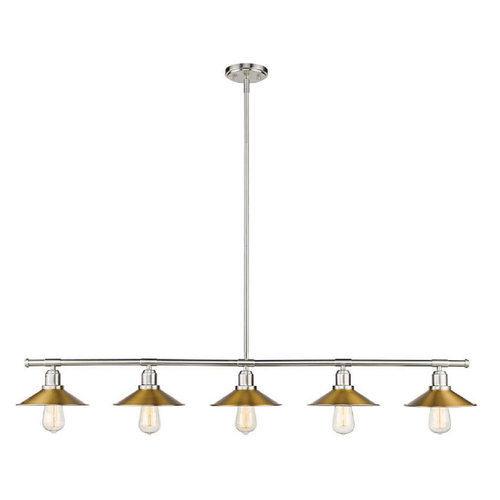 brushed nickel pool table light