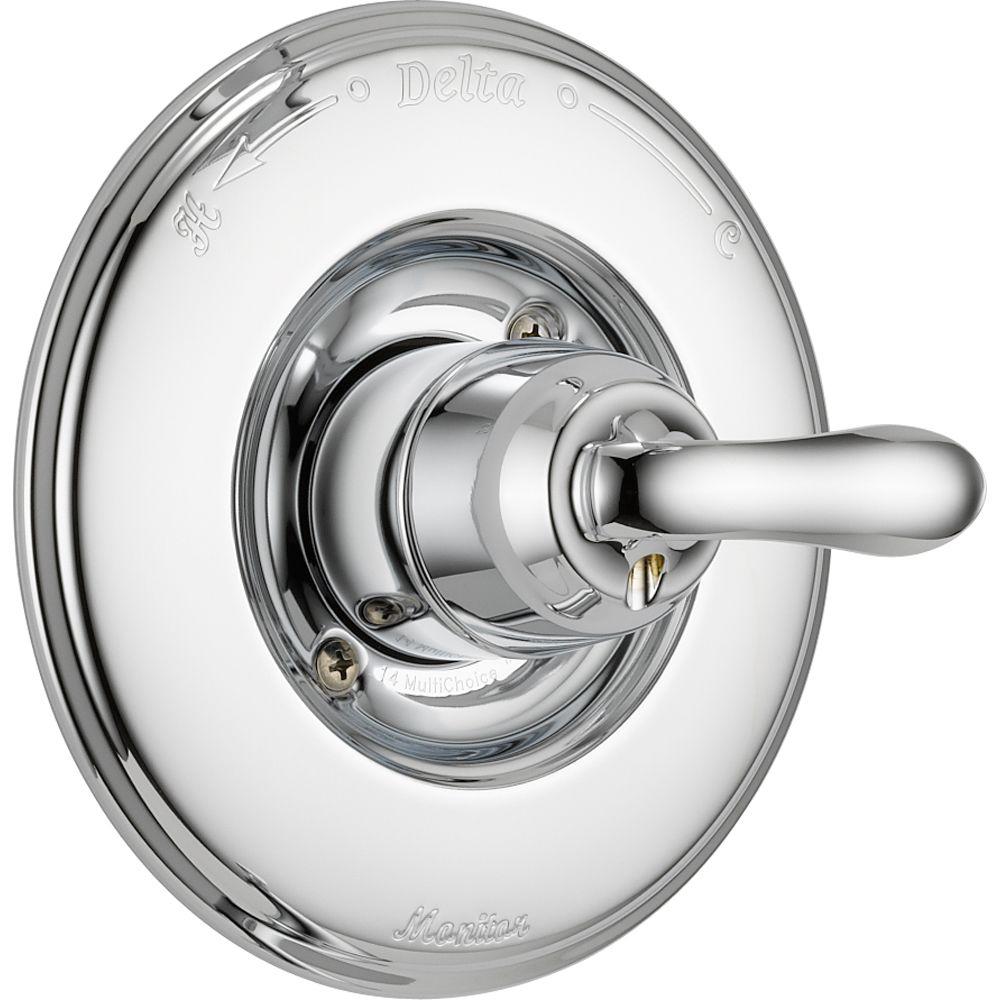 Delta Linden Monitor 14 Series 1 Handle Temperature Control Valve Delta Linden Monitor 14 Series 1 Handle Temperature Control Valve Trim Kit In Chrome
