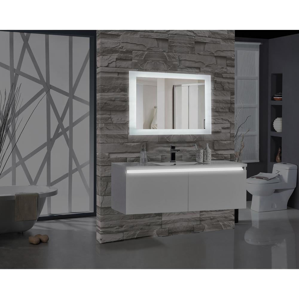 Mtd Vanities Encore 48 In W X 27 In H Rectangular Led Illuminated Bathroom Mirror Mtd 10148 The Home Depot