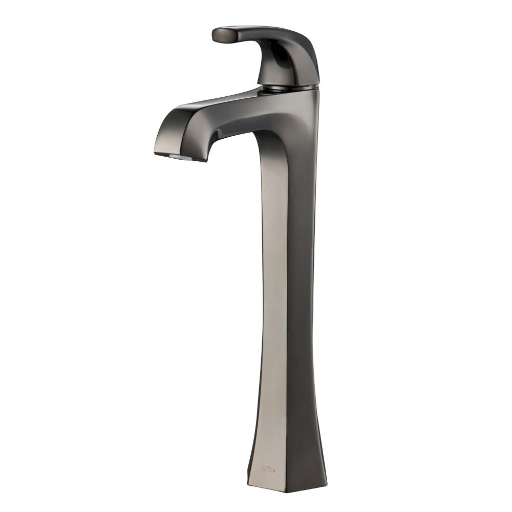 KRAUS Esta Single Hole Single-Handle Vessel Bathroom Faucet in Gray with Pop-Up, Grey was $199.95 now $149.95 (25.0% off)