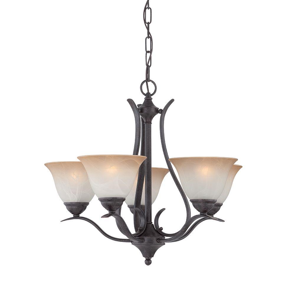 Thomas Lighting Prestige 5Light Sable Bronze Hanging Chandelier