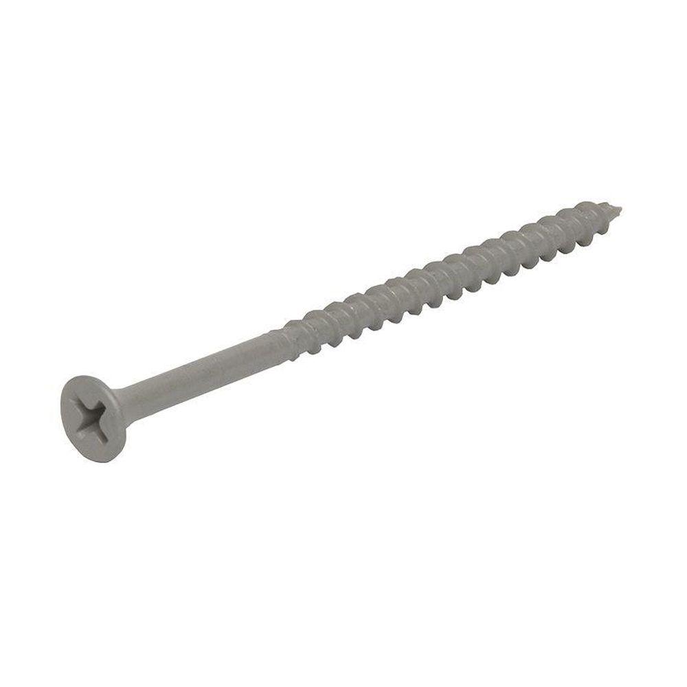 #8 x 2-1/2 in. Philips Bugle-Head Sharp Point Polymer Coated Exterior Screw (5 lbs.-Pack)