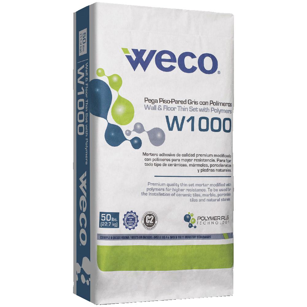 Weco W1000 50 Lb Gray Polymer Wall And Floor Thin Set Mortar Gray Polymer Wall And Floor Thin Set Mortar