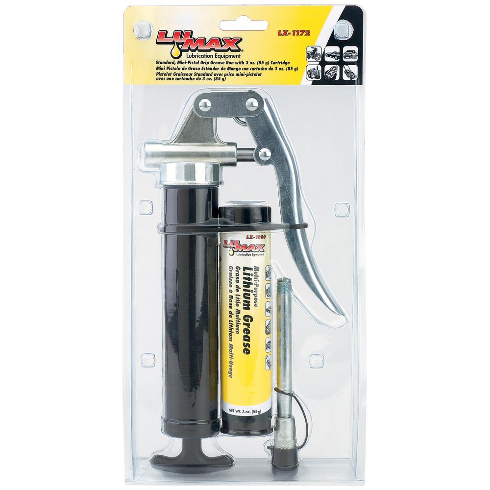 Lumax MiniPistol Grip Grease Gun with 3 oz. CartridgeLX1172 The