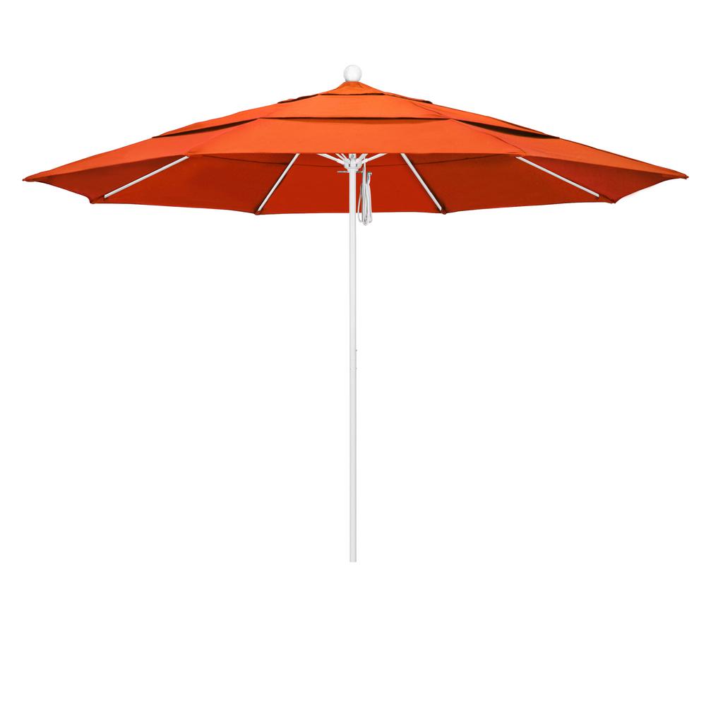 Fade Resistant Orange Market Umbrellas Patio Umbrellas The Home Depot