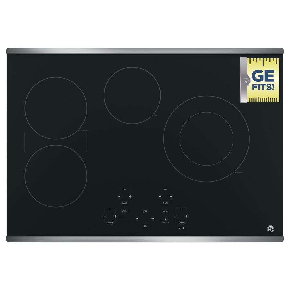 GE 30 in. Radiant Electric Cooktop in Stainless Steel with 4 Elements