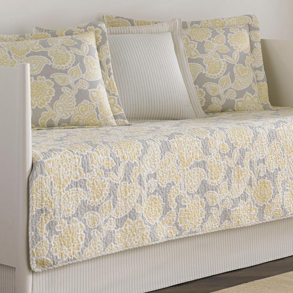 Laura Ashley Joy 5 Piece Cream Multicolored Daybed Bedding Set