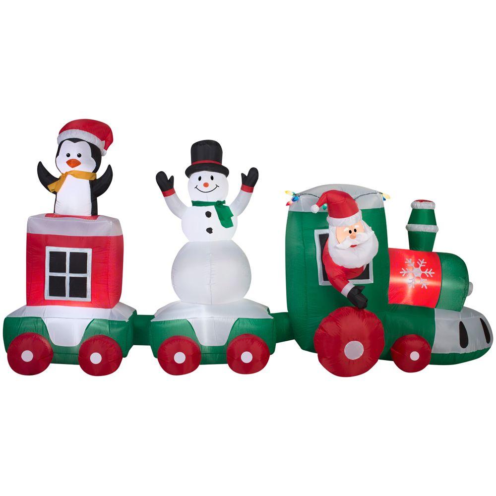 Home Accents Holiday 11 Ft Lighted Inflatable Car Train Scene 13402 Home Accents Holiday 11 Ft Lighted Inflatable Car Train Scene