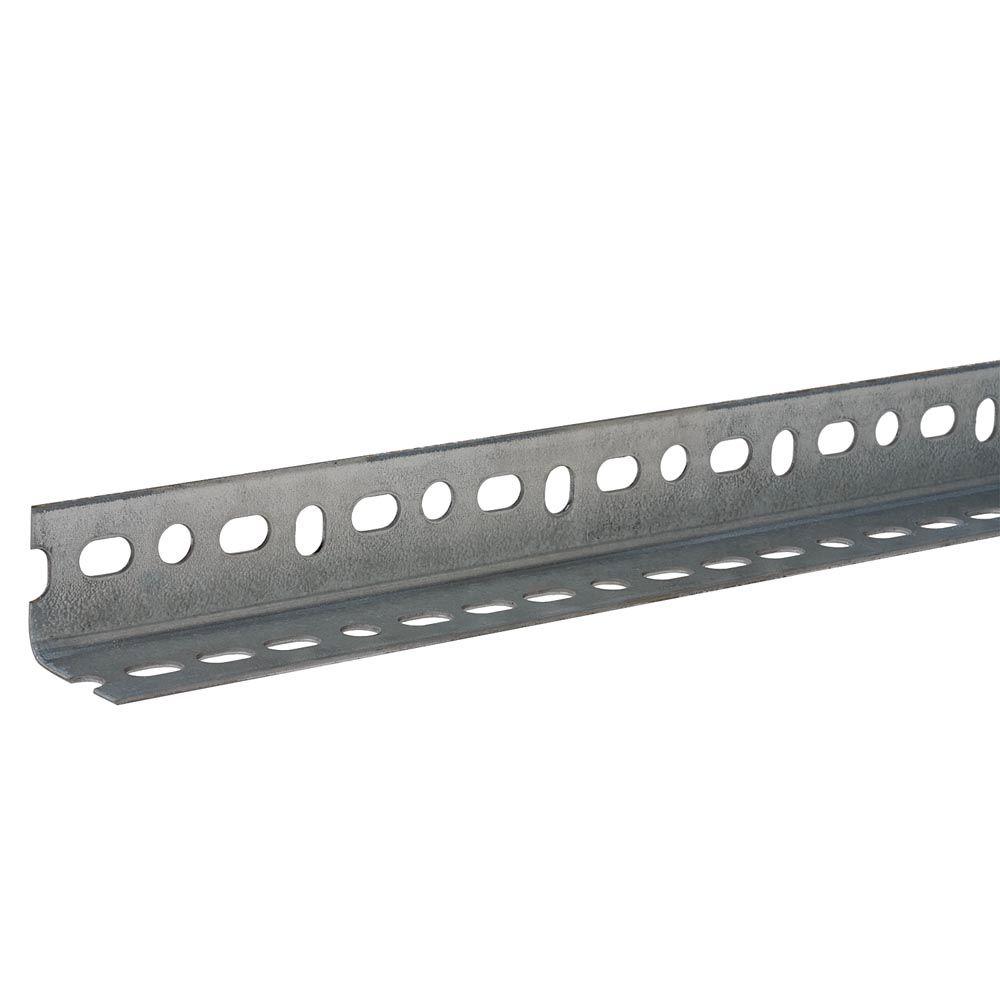 Everbilt 1 1 2 In X 24 In Zinc Plated Slotted Angle 800107 The Home