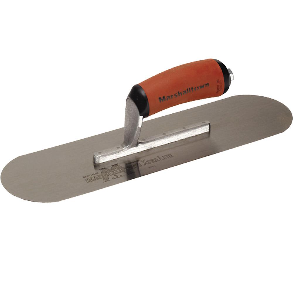 Marshalltown 14 inch x 4 inch Pool Trowel, 5 Rivets - Curved DuraSoft Handle by Marshalltown