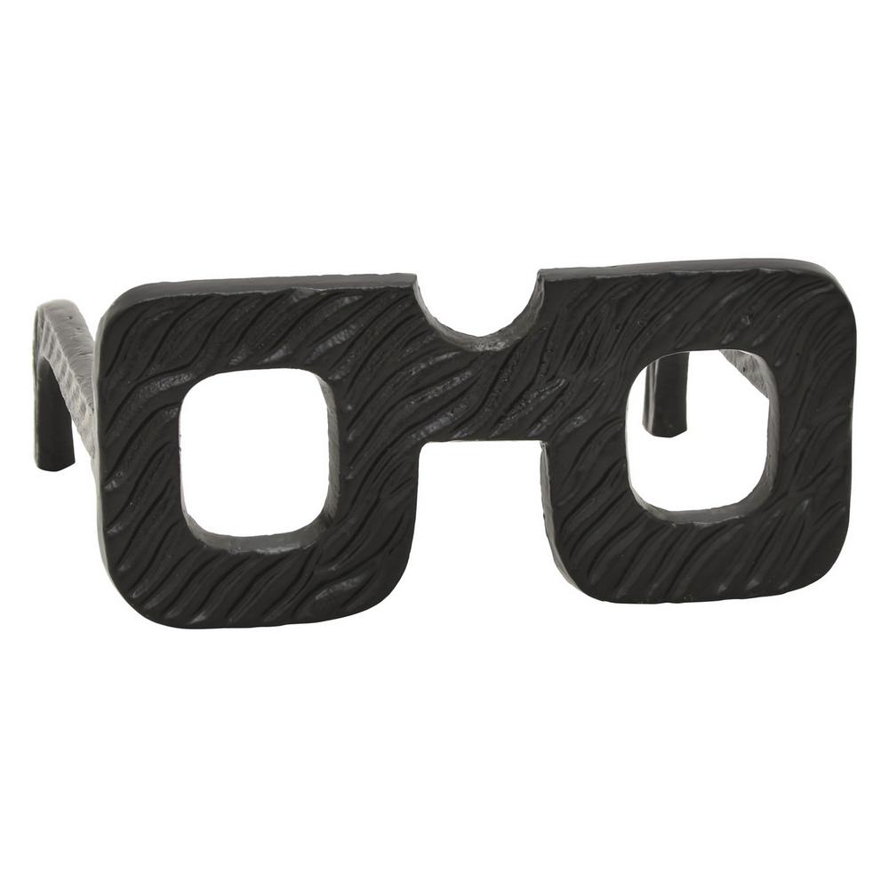 3 In Metal Eye Glass Square Frame Black