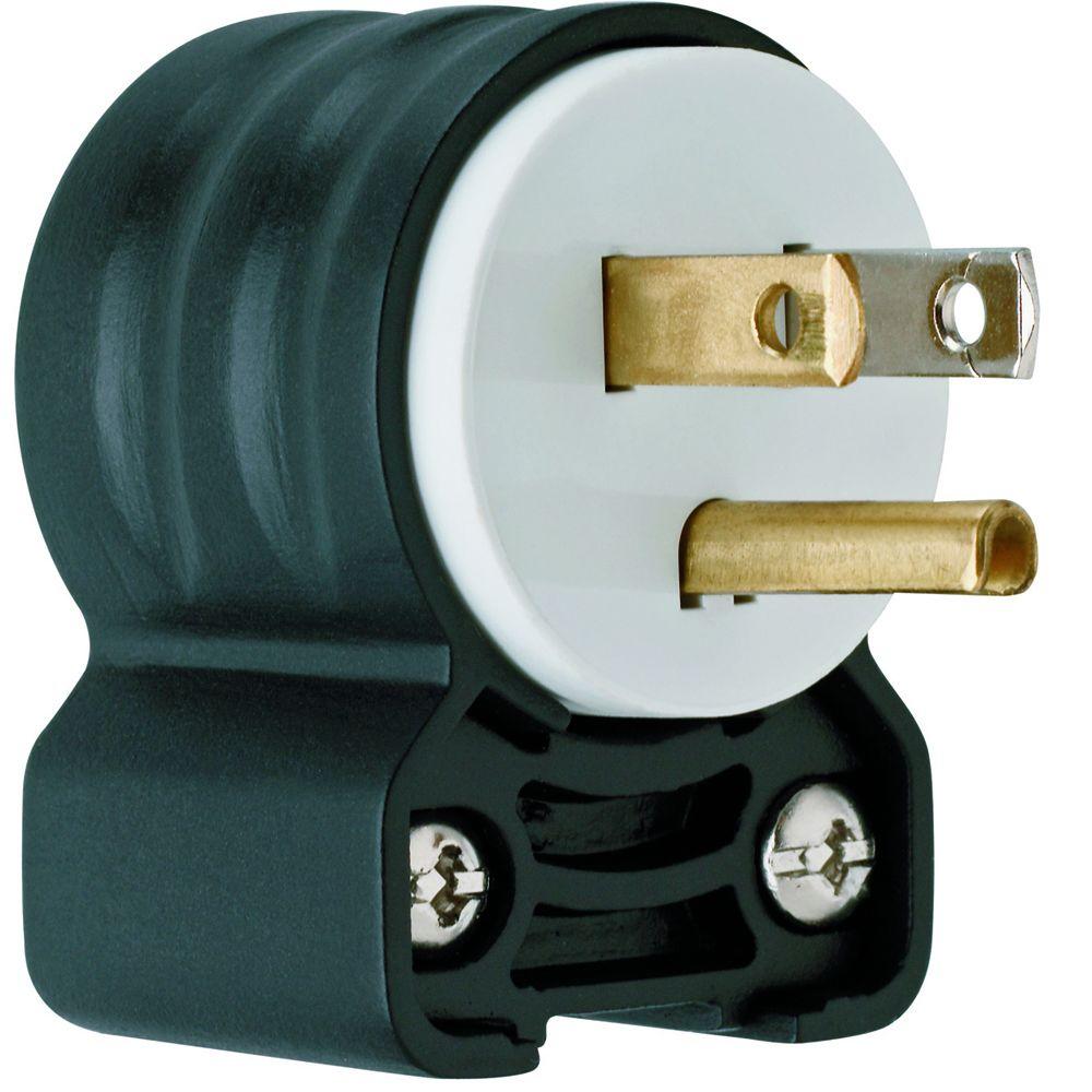 Legrand Pass Seymour Extra Hard Use 15 Amp 125 Volt Nema 5 15p Angled Straight Blade Plug Ps5266ssanccv4 The Home Depot