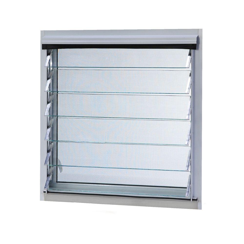 x 14 in Awning Vinyl Window 32 in Top Hinge Venting Standard Glass White